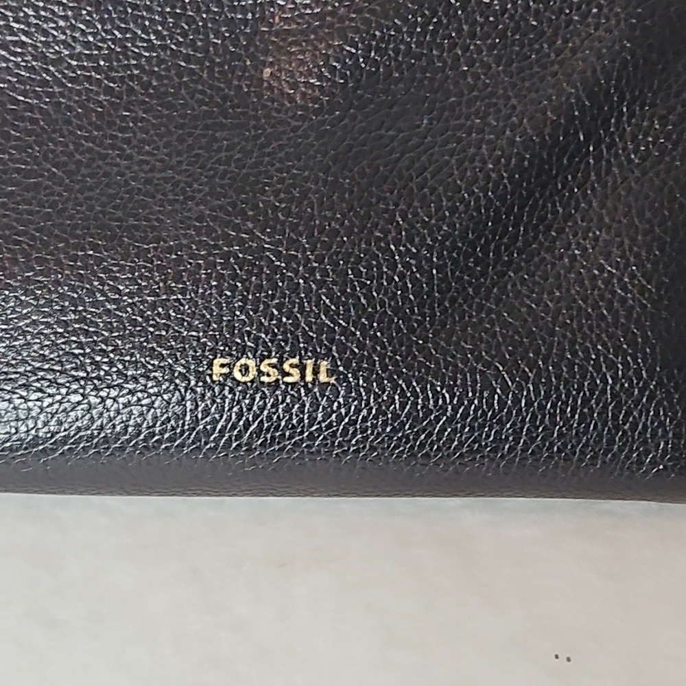 Fossil Lainie Wallet Women’s Pebbled Leather Black Multifunction 5" Credit Card - Picture 4 of 14